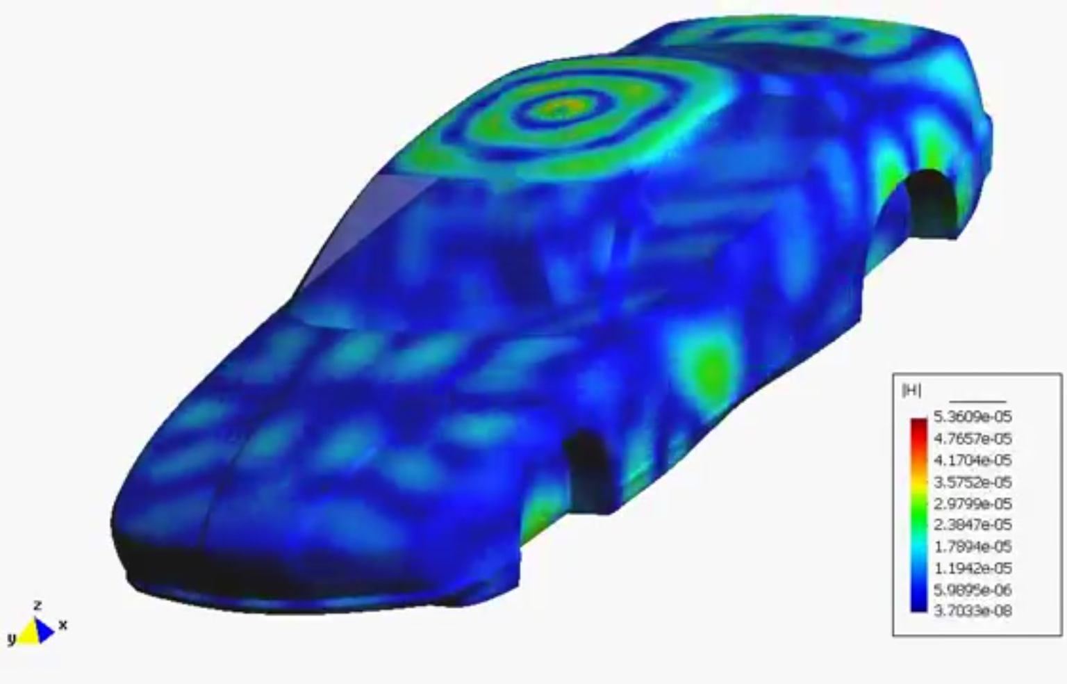 Monopole Antenna Inside A Car - GiD SIMULATION